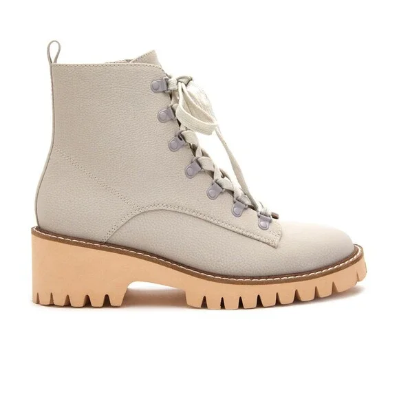 Coconuts By Matisse No Plans Women's Size 6 Stone Round Toe Lace-Up Boots KHD806 - Picture 6 of 10